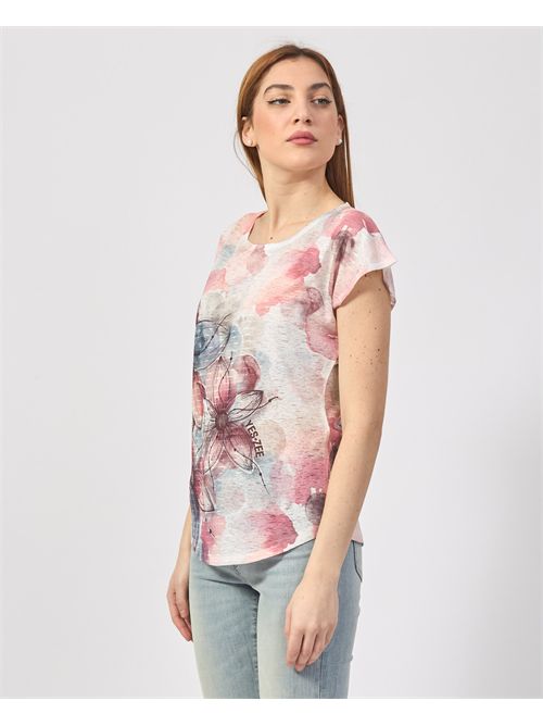 T-shirt donna Yes Zee con stampa sublimatica YES ZEE | T243-Y3022425